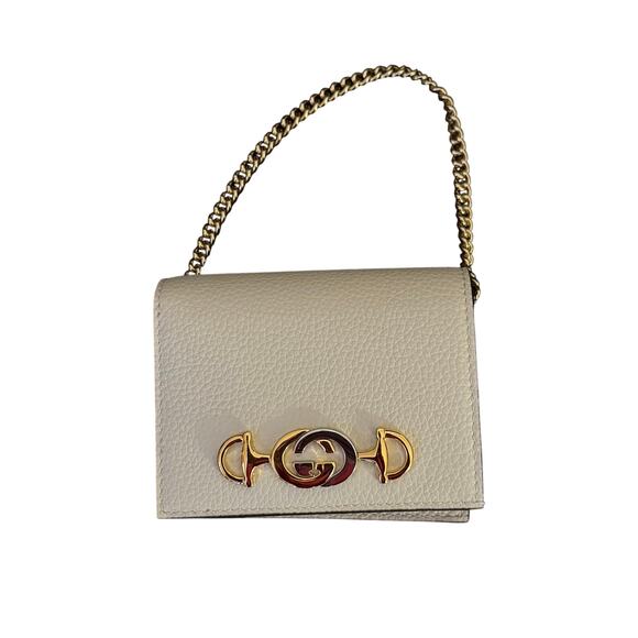 Gucci NIB Zumi Wallet on Chain in Ivory w/Box, Dustbag and COA - Picture 2 of 16